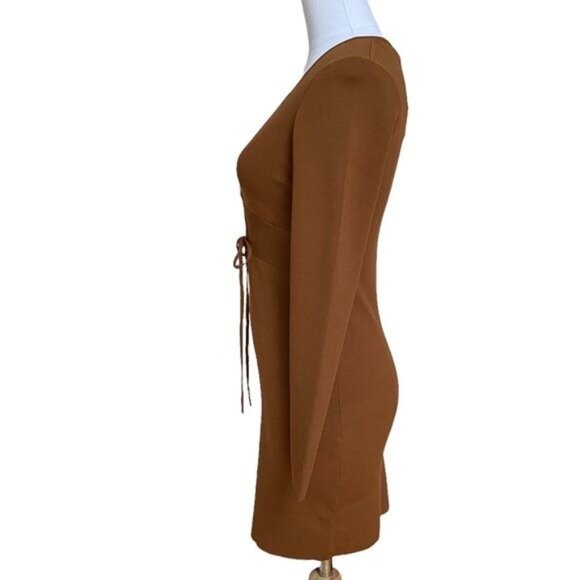 Free People Significant Other Monica Knit Dress in Chocolate Size 6 NWT - Picture 10 of 13